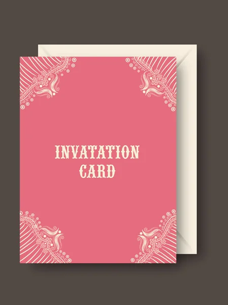 Diseño de la tarjeta de invitación con cubierta . — Vector de stock