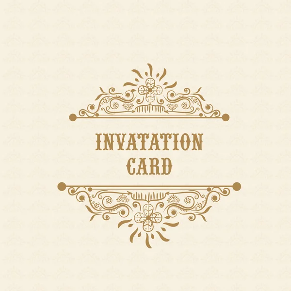 Floral decorated invitation card design. — Stock Vector