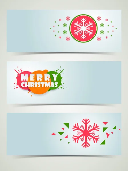 Merry Christmas celebration banner or web header. — Stock Vector