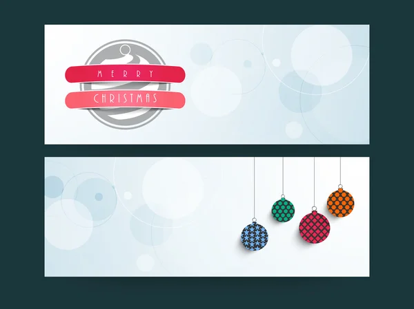 Web koptekst of banner instellen voor Merry Christmas celebration. — Stockvector