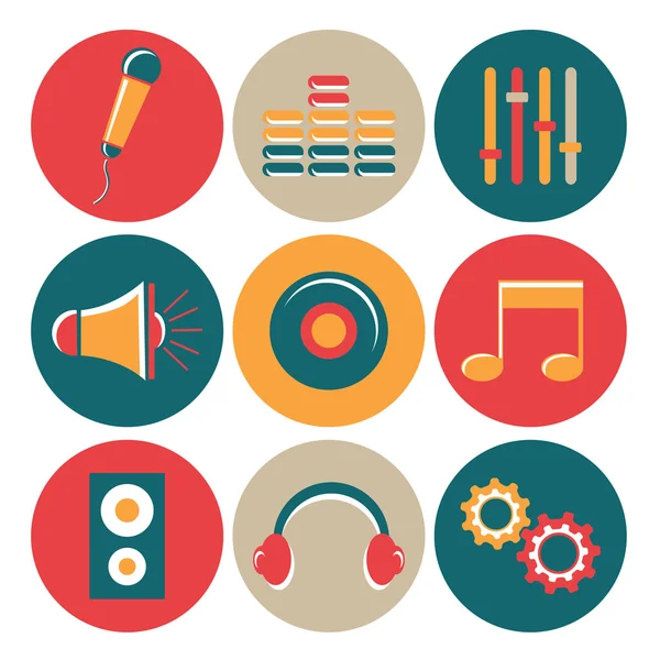 Concept of musical icons. Royalty Free Stock Illustrations