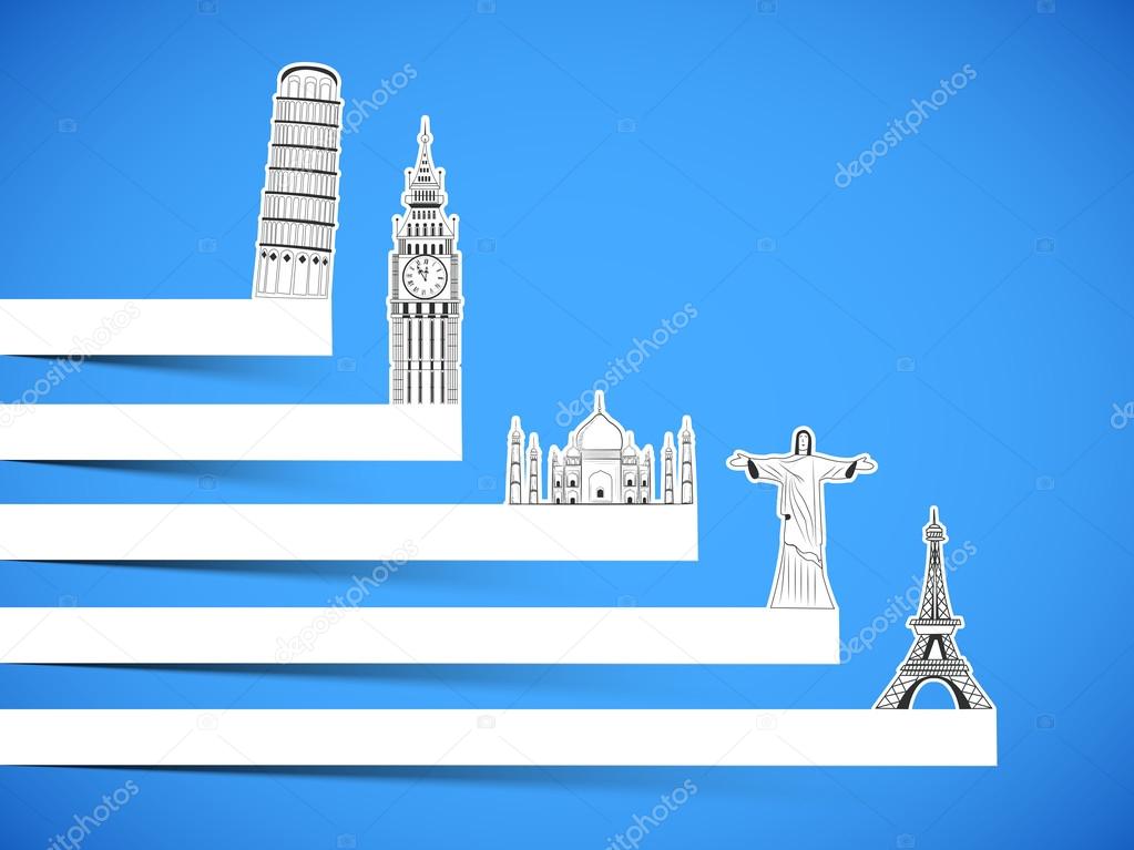 Tour and Travel concept with famous monuments. Stock Vector Image by  ©alliesinteract #60585665