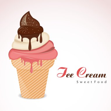 lezzetli tatlı dondurma.