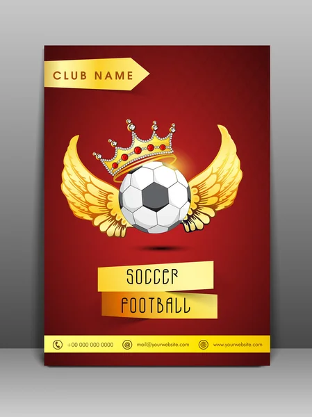 Concept van brochure, flyer en sjabloon voor sportclub. — Stockvector