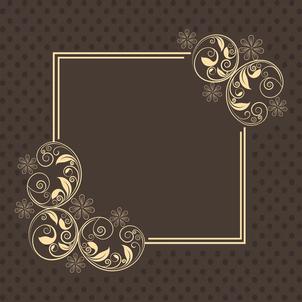 Concept of floral design decorated frame. — Stock Vector