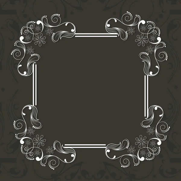 Concepto de diseño floral marco decorado . — Vector de stock