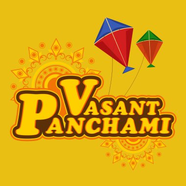 Poster veya başlık sayfası tasarımı Vasant Panchami kutlama için.