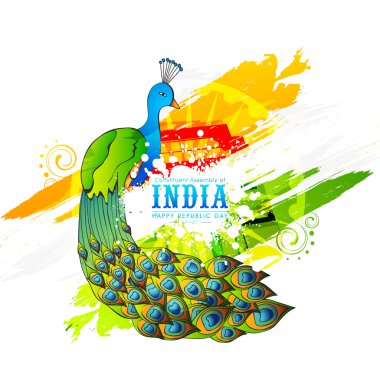 Hint Cumhuriyet Bayramı kutlaması için güzel tavus kuşu.