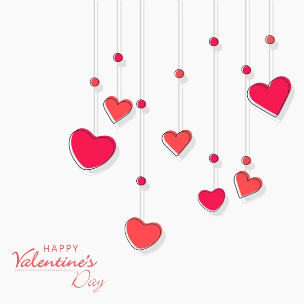 Tarjeta de felicitación de amor para la celebración del Día de San Valentín . — Vector de stock