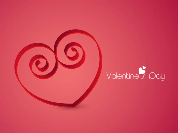 Beautiful heart for Happy Valentine 's Day celebration . — стоковый вектор