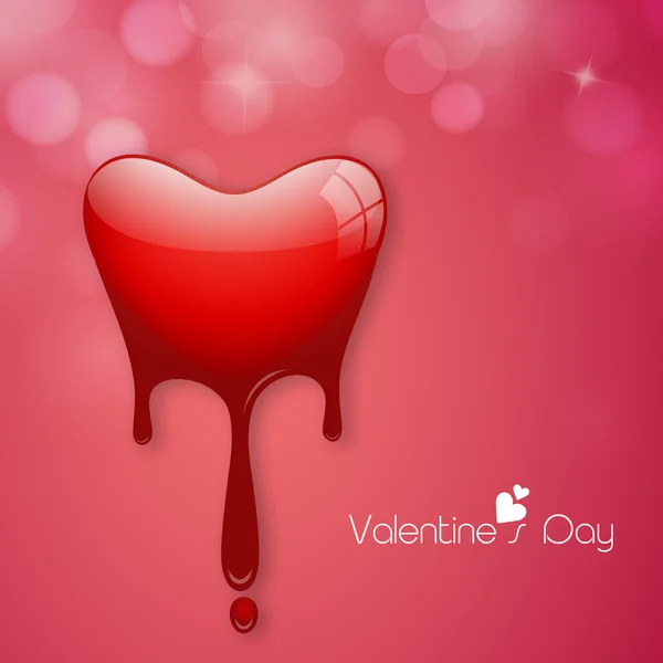 Feliz San Valentín celebraciones con el corazón . — Vector de stock