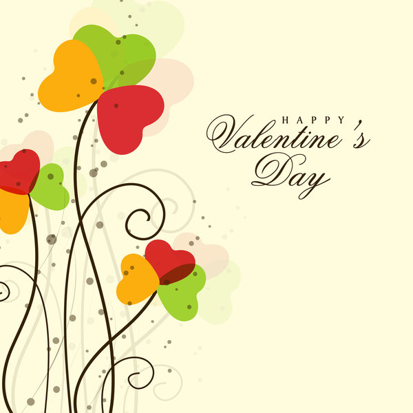 Greeting card design for Happy Valentine's Day celebrations.