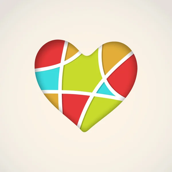 Barevné srdce pro Happy Valentine den oslav. — Stockový vektor