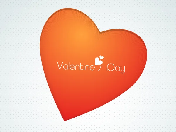 Coeur rouge pour la fête de la Saint-Valentin . — Image vectorielle
