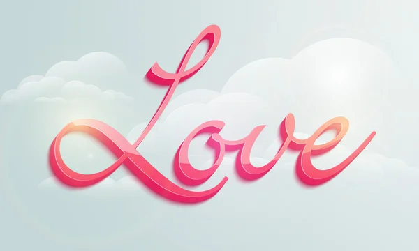 Feliz Dia dos Namorados celebrações com texto 3D . —  Vetores de Stock