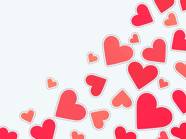 Corações de amor vermelho para a celebração do Dia dos Namorados feliz . — Vetor de Stock