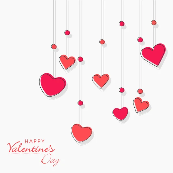 Love greeting card for Happy Valentine's Day celebration. — Stock Vector