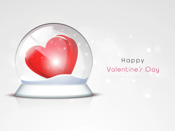 Happy Valentine's Day viering met mooi cadeau. — Stockvector