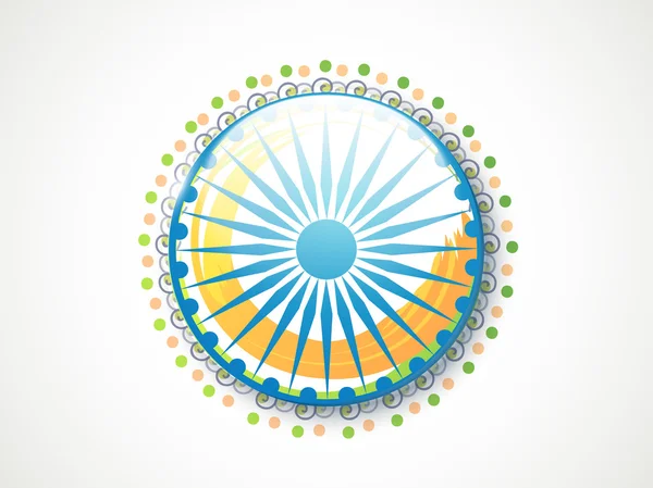 Celebração do Dia da República Indiana com roda de ashoka . —  Vetores de Stock