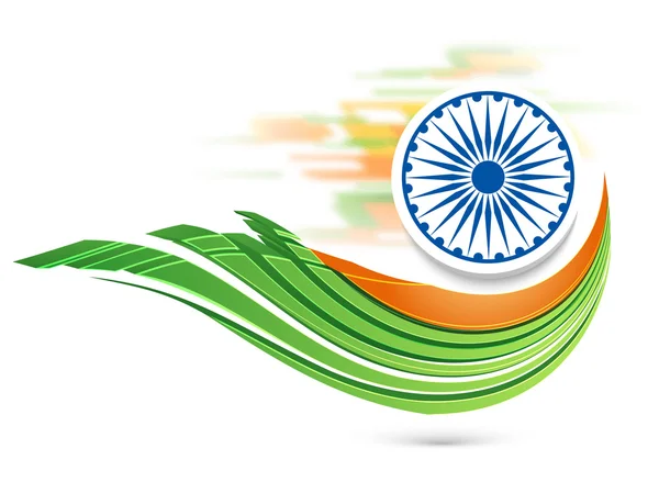 Celebração do Dia da República Indiana com roda de ashoka . — Vetor de Stock