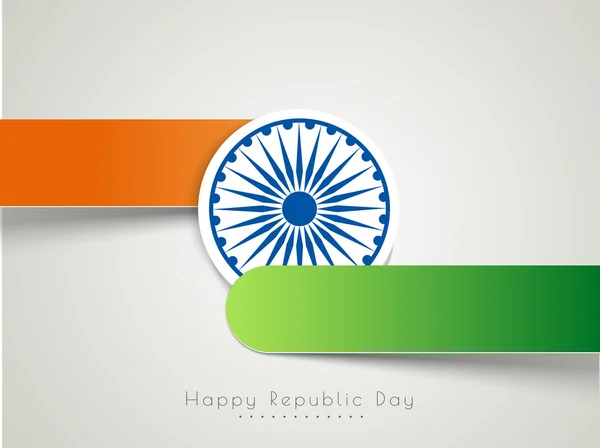 Indian Republic Day viering met ashoka wiel. — Stockvector