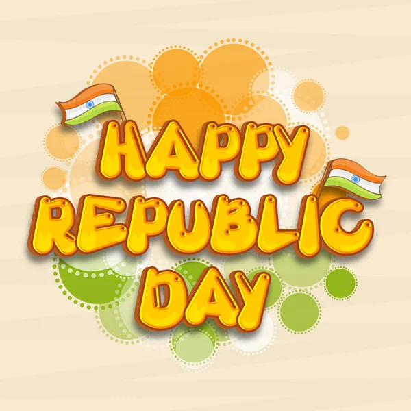 Poster or banner design for Indian Republic Day celebration. — Stock Vector