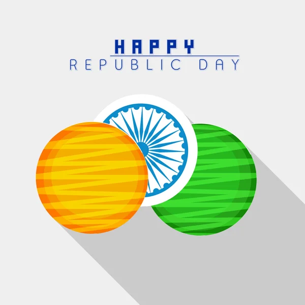 Aufkleber oder Etikettendesign zur Feier des Tages der indischen Republik. — Stockvektor