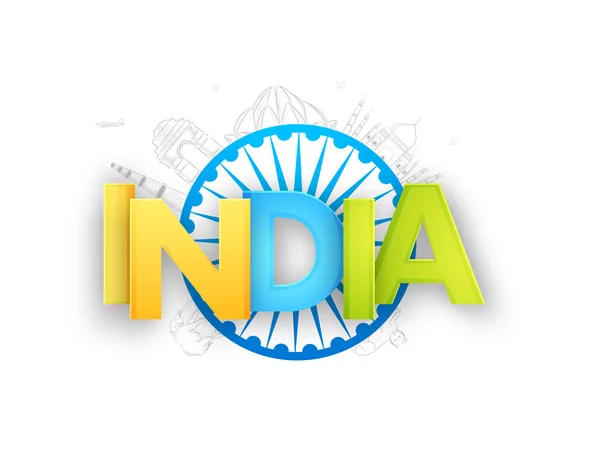 Celebração do Dia da República Indiana com conceito . — Vetor de Stock