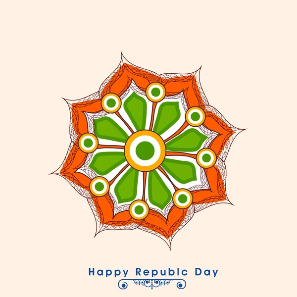 Grußkarten-Design für den Tag der indischen Republik. — Stockvektor