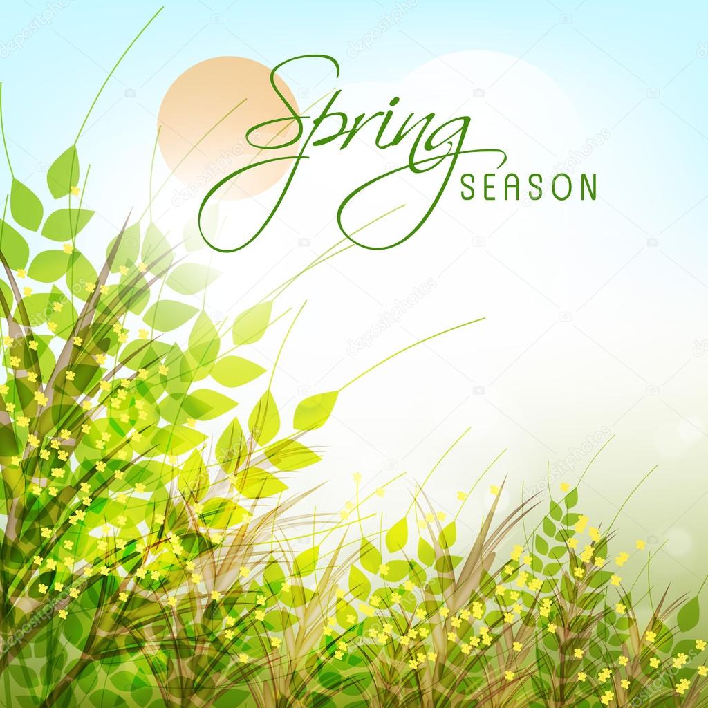 Greeting card design for Spring Season.