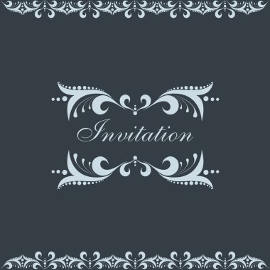 Davetiye kartı tasarım konsepti.