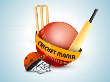 Kriket spor kavram maç kiti ile.