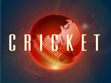 Poster or banner design for Cricket. clipart