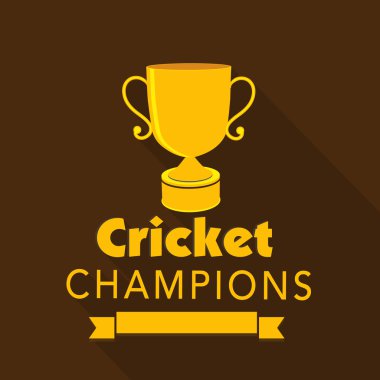 Kriket Şampiyonlar için altın kazanan ödül.