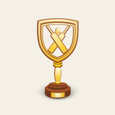 Kriket spor kavram kazanan kupa ile.