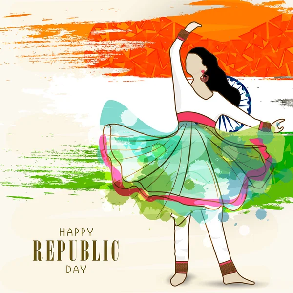 Concepto de celebración del Día de la República India feliz . — Vector de stock