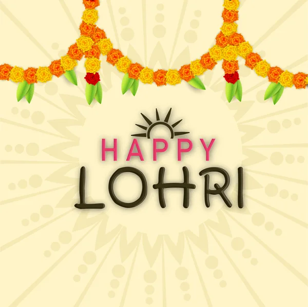 Manifesto o striscione per la celebrazione Happy Lohri . — Vettoriale Stock