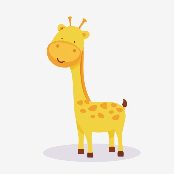 Conceito de uma girafa desenho animado animal . — Vetor de Stock