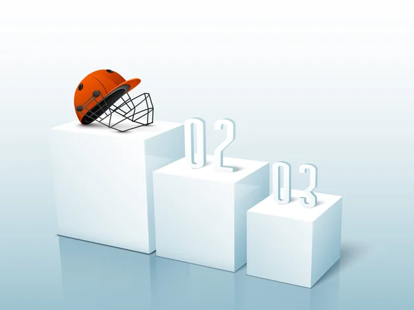 Cricket conceito de esportes com capacete . — Vetor de Stock