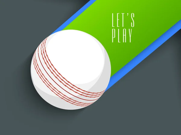 Белый мяч для крикета . — стоковый вектор