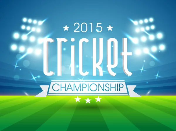 Texto do campeonato de críquete 2015 . — Vetor de Stock