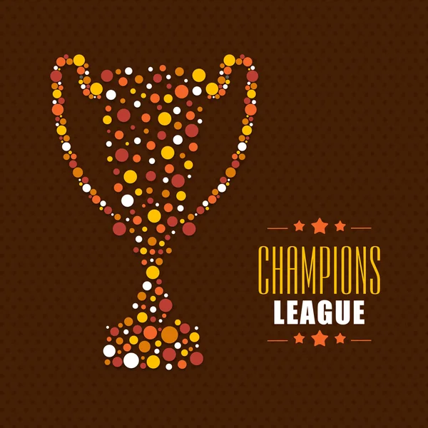 Winning trophy for Cricket Champions League. — Stock Vector