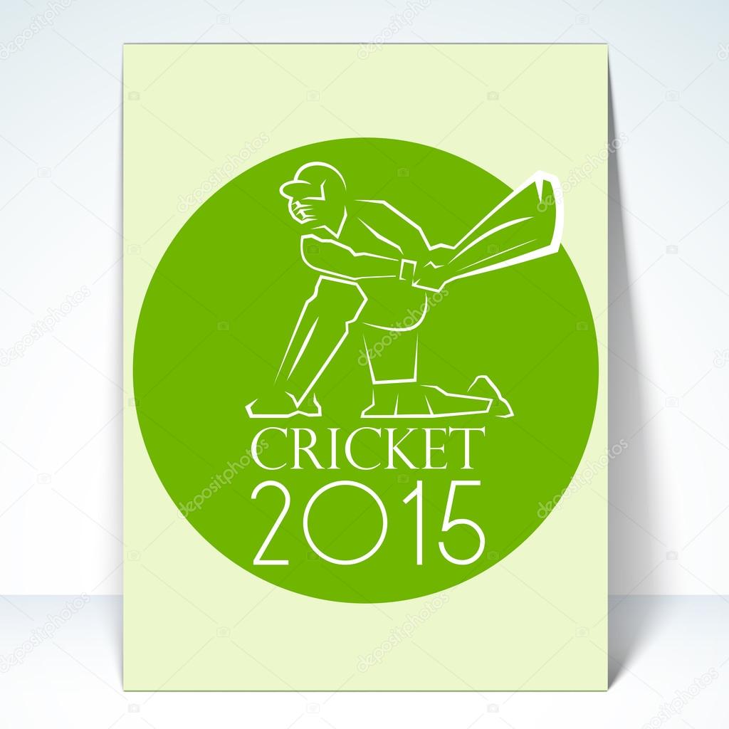 Template, flyer or brochure for Cricket 2015.
