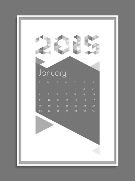 Monthly calendar for New Year 2015 celebration. — Stock Vector