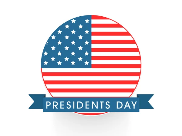 Badge for Americal Presidents Day celebration. — Stock Vector