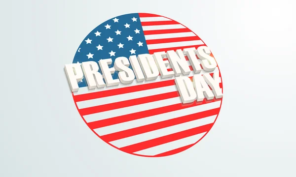 Celebración del Día de los Presidentes Americanos con texto 3D . — Vector de stock