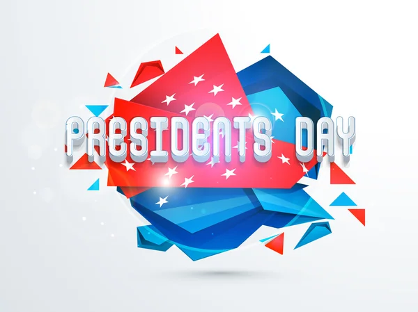 Celebração do Dia dos Presidentes Americanos com texto 3D . —  Vetores de Stock