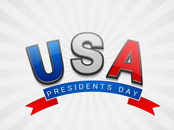 Célébration de la Journée des présidents américains . — Image vectorielle