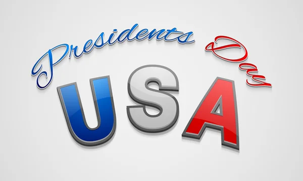 Dia dos Presidentes Americanos cartaz de celebração ou banner . —  Vetores de Stock