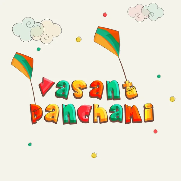 Happy Vasant Panchami, Hindu Community festival celebration. — Stock Vector